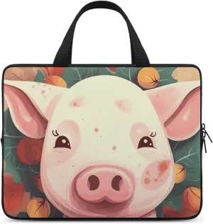 Laptop Sleeve with Handle Peach Piggy Laptop Sleeve Bag Ultra-Thin Computer Bag Cover for 12-17 Inch