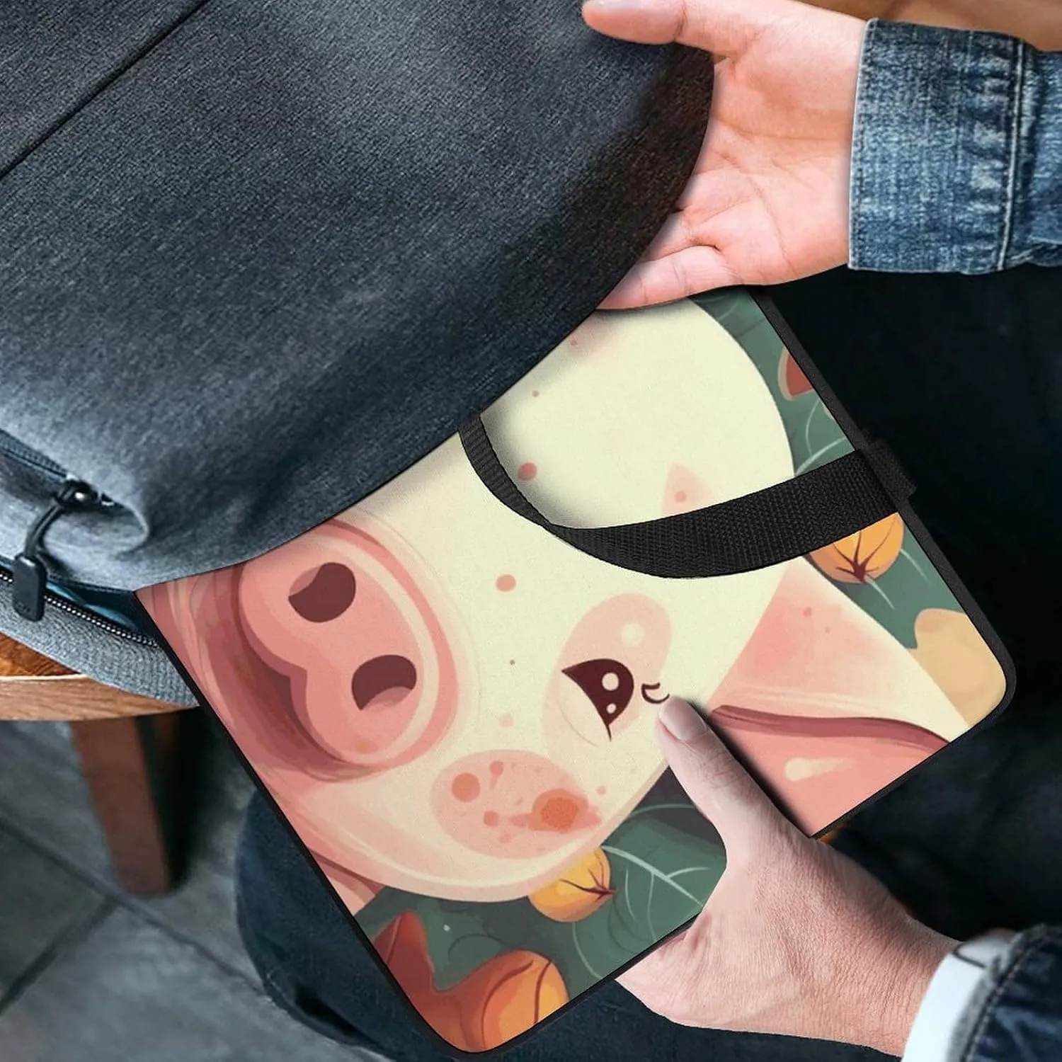 Laptop Sleeve with Handle Peach Piggy Laptop Sleeve Bag Ultra-Thin Computer Bag Cover for 12-17 Inch