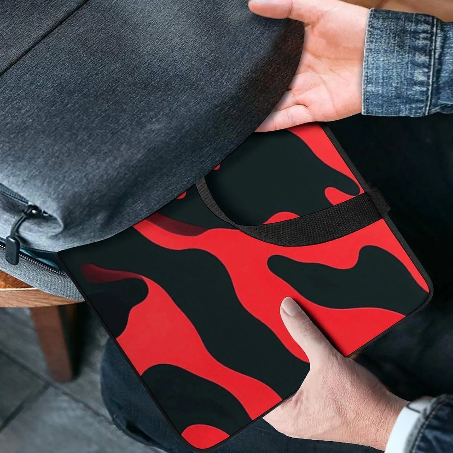 Laptop Sleeve with Handle Red And Black Camouflage Laptop Sleeve Bag Ultra-Thin Computer Bag Cover for 12-17 Inch