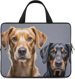 Laptop Sleeve with Handle Two Different Dogs Laptop Sleeve Bag Ultra-Thin Computer Bag Cover for 12-17 Inch