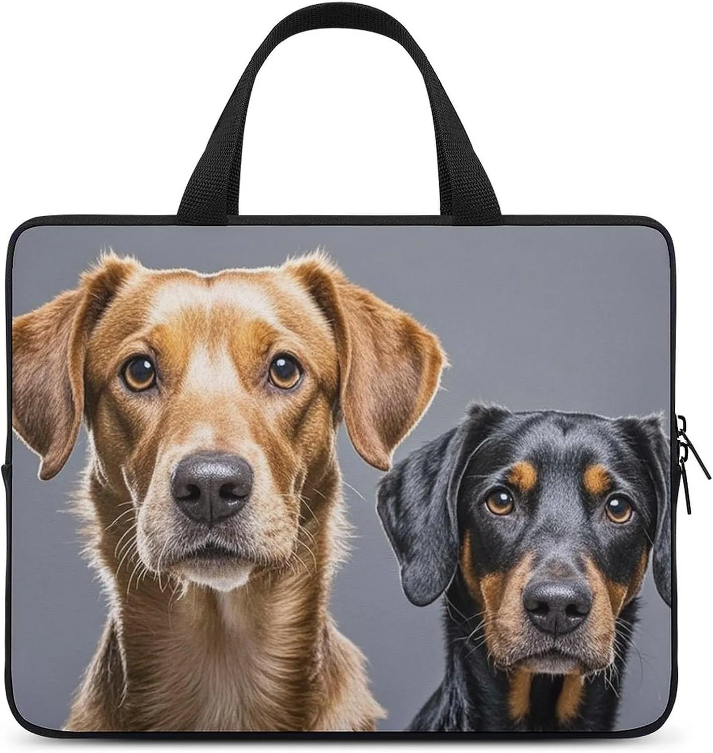 Laptop Sleeve with Handle Two Different Dogs Laptop Sleeve Bag Ultra-Thin Computer Bag Cover for 12-17 Inch