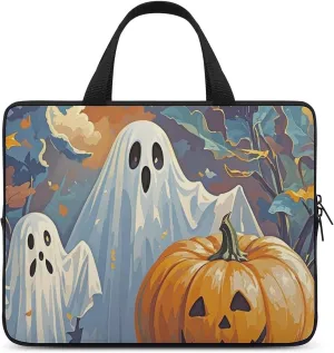 Laptop Sleeve with Handle Vintage Pumpkin Ghost Laptop Sleeve Bag Ultra-Thin Computer Bag Cover for 12-17 Inch