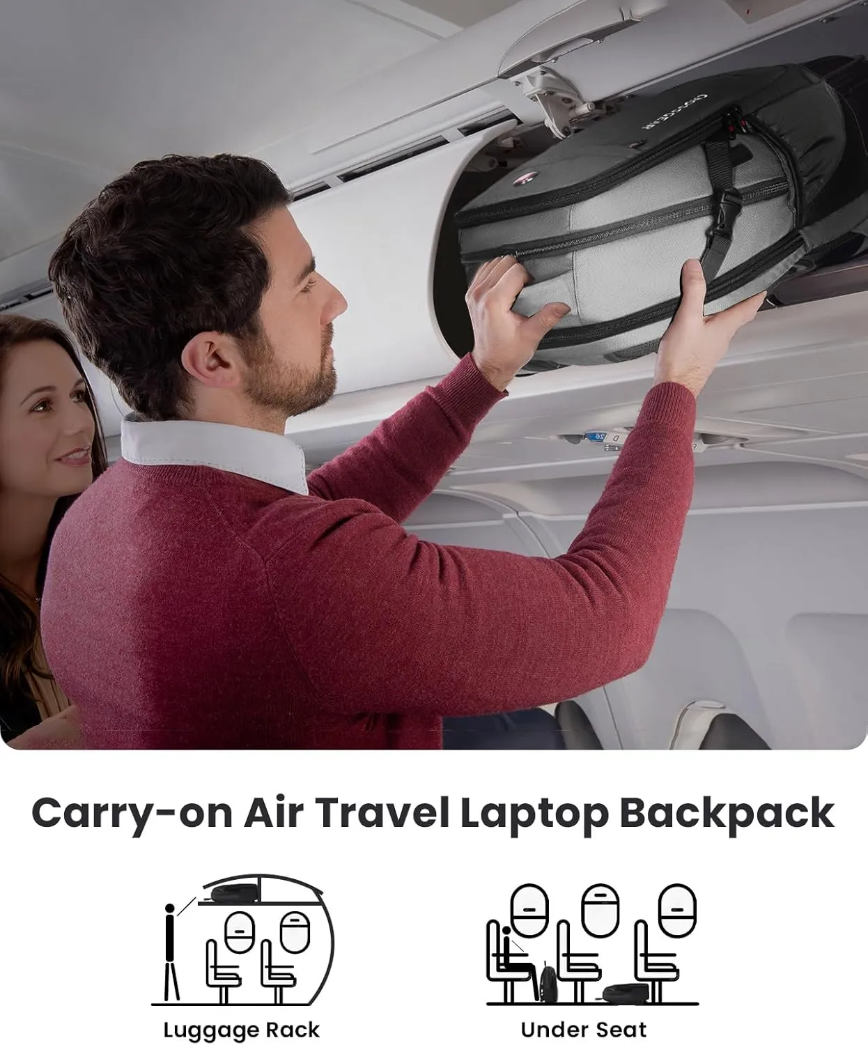 Large Travel Backpack Anti-Theft Laptop Bag with Password Lock Water Resistant Bookbag Airline Approved Business Work Computer Bag with USB Charging Port Fit 17.3 Inch Laptops for Men Women