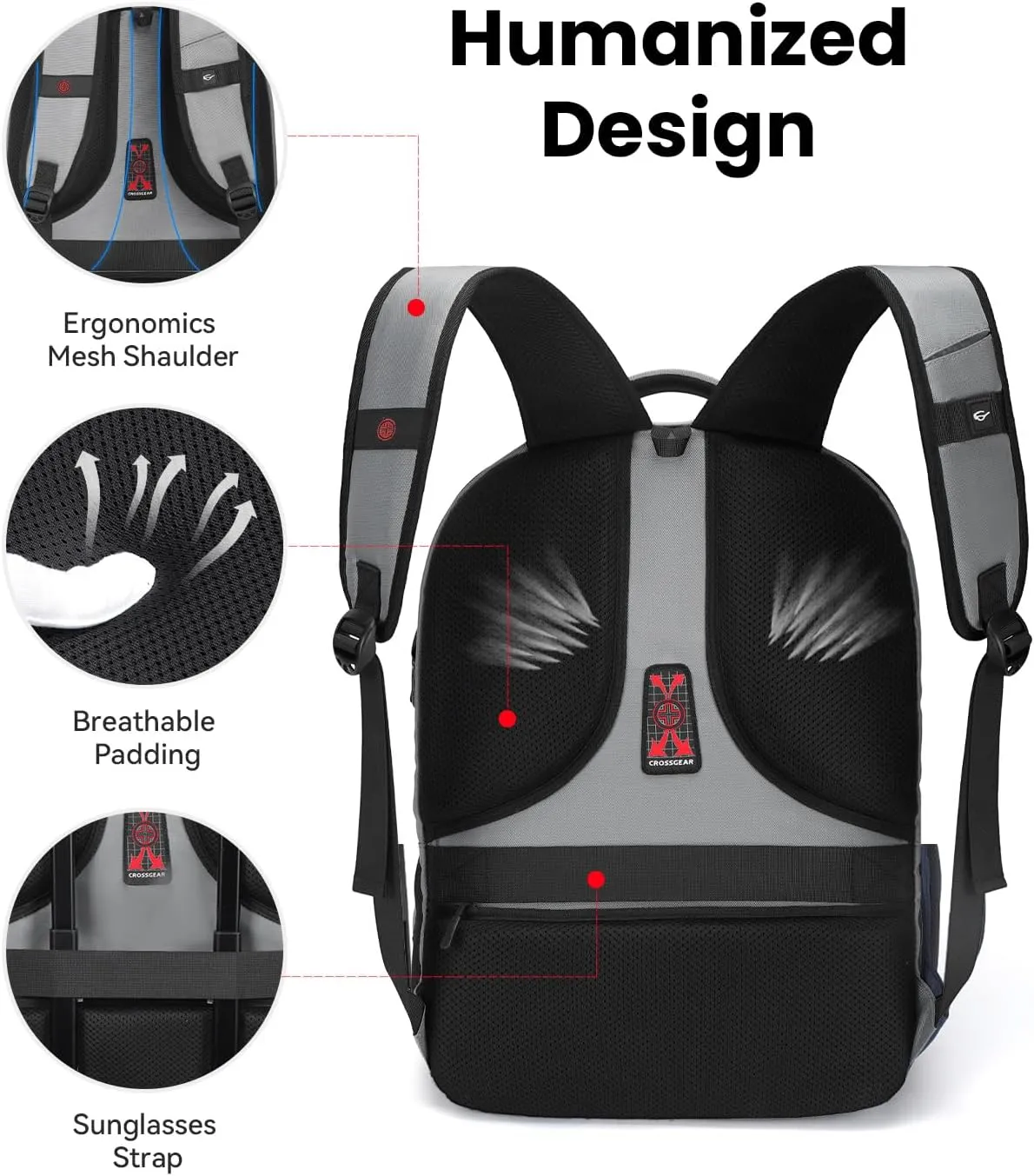 Large Travel Backpack Anti-Theft Laptop Bag with Password Lock Water Resistant Bookbag Airline Approved Business Work Computer Bag with USB Charging Port Fit 17.3 Inch Laptops for Men Women