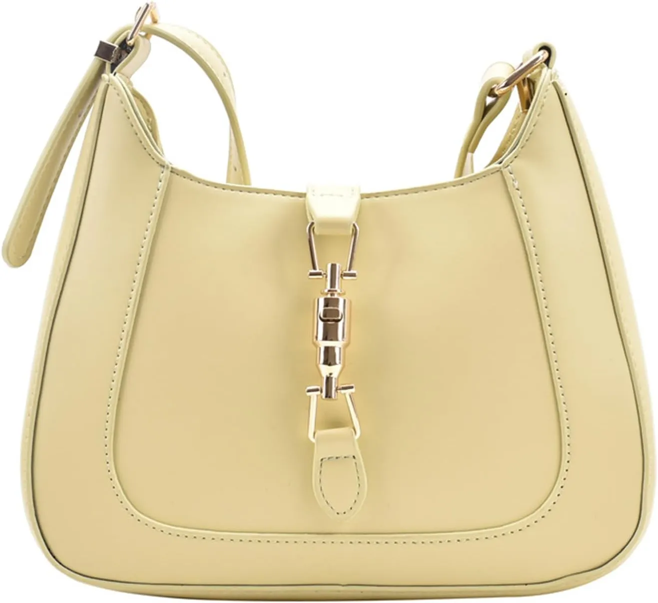 Leather Shoulder Bag for Women, Fashion Hobo Purse, Small Tote Handbag, Classic Zipper Bucket Bag