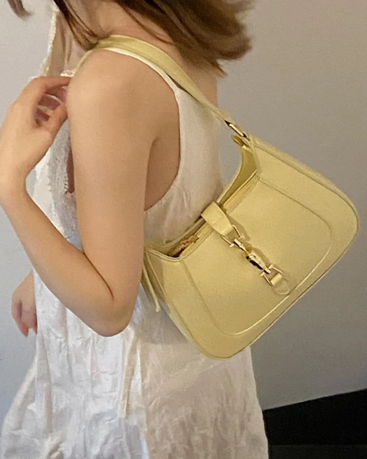 Leather Shoulder Bag for Women, Fashion Hobo Purse, Small Tote Handbag, Classic Zipper Bucket Bag