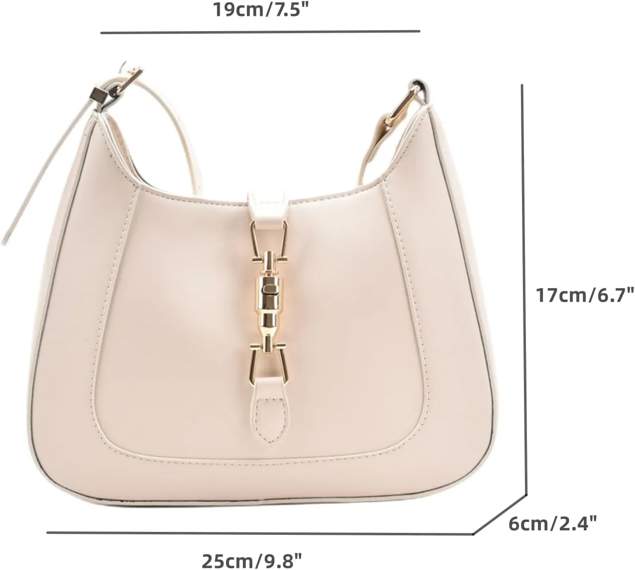 Leather Shoulder Bag for Women, Fashion Hobo Purse, Small Tote Handbag, Classic Zipper Bucket Bag