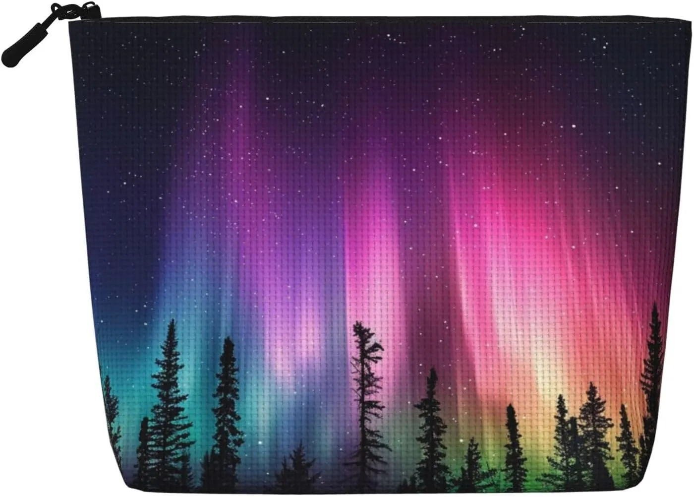 Makeup Bag for Purse Northern Lights Sky Cosmetic Bag Carry Case Classic Cosmetic Bags for Women Zipper Travel Toiletry Pouch