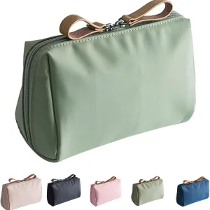 Makeup Bag for Travel - Handy Bag for Your Travel Essentials, Small Cosmetic Organizer for Purse, Women & Girls, Compact Organizer for Travel Essentials and Toiletries (Green, Large)