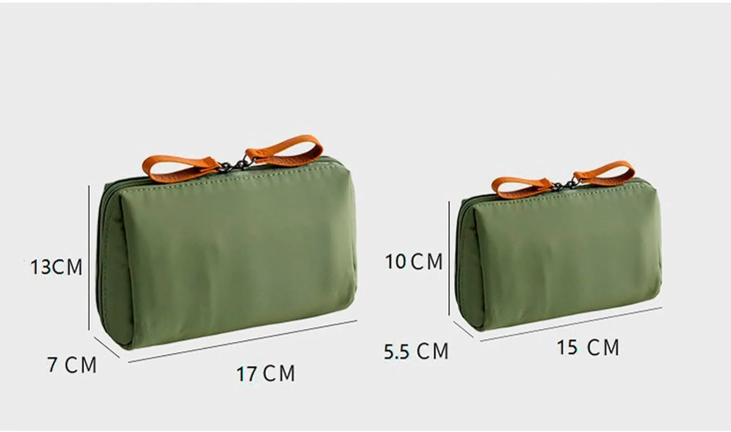 Makeup Bag for Travel - Handy Bag for Your Travel Essentials, Small Cosmetic Organizer for Purse, Women & Girls, Compact Organizer for Travel Essentials and Toiletries (Green, Large)