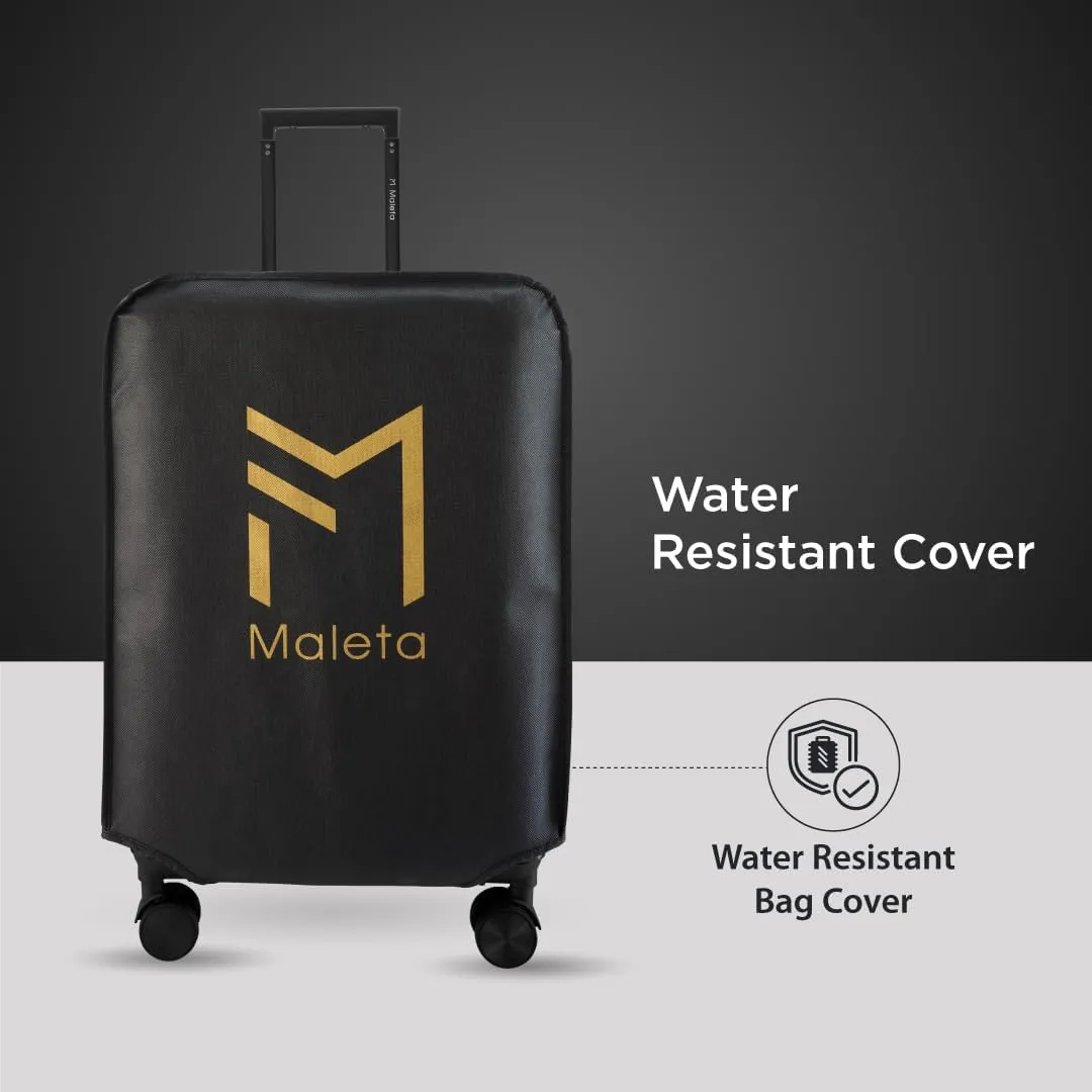 Maleta Crown Series Cabin Trolley Bag Aluminium Frame, 20 inch, 8 Spinner Wheels, Dual TSA Lock Trolley Bags for Travel Suitcase for Travel Bags for Travelling (Black, Cabin-Small)