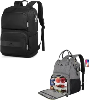 MATEIN Lunch Backpack, Insulated Cooler Backpack. Travel Laptop Backpack Lightweight, 16 Inch Large Basic Backpack for Men Women, Water Resistant Simple Modern Backpacks