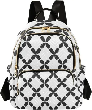 Mini Backpack for Women Plaid Pattern and White Small Purse Daypacks Stylish Bags Lightweight Travel Backpacks for College Shopping Work Dating