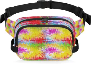 Modern Abstract Fanny Packs for Women Men Fashion Waist Packs Belt Bag Water-resistant Crossbody Bag Colorful Pattern Waist Pouch Waist Pack Hip Bum Bag for Hiking Casual Travel Cycling