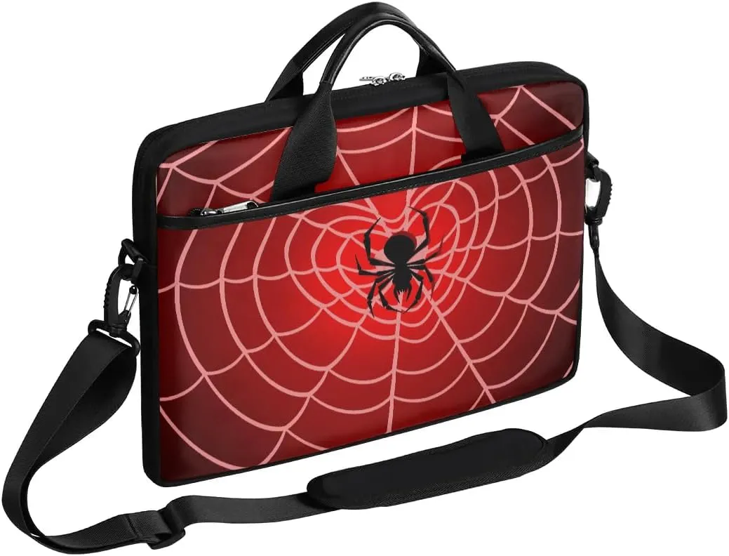 Modern Halloween Party Theme Laptop Shoulder Bag Tablet Computer Notebook Sleeve Messenger Bags Carrying Case with Strap Briefcase Tote for 14 15 in Laptops