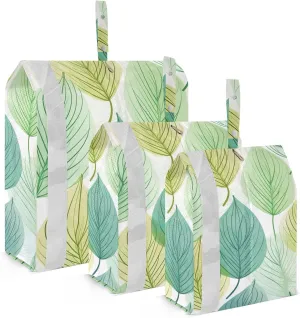 Modern Leaf Green Packing Cubes for Suitcases 3 Set Compression Lightweight Luggage Packing Organizers for Carry on Suitcase Travel Accessories Luggage Organizer Bags Set