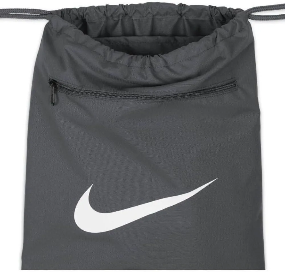 Nike Brasilia 9.5 Training Gym Sack, Iron Grey/Black/White, Medium