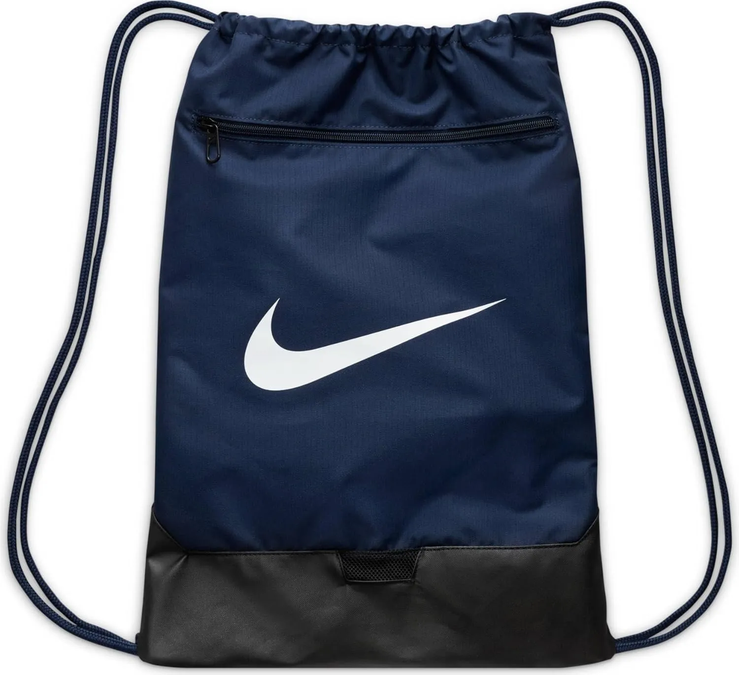 Nike Brasilia 9.5 Training Gym Sack, Midnight Navy/Black/White, Medium
