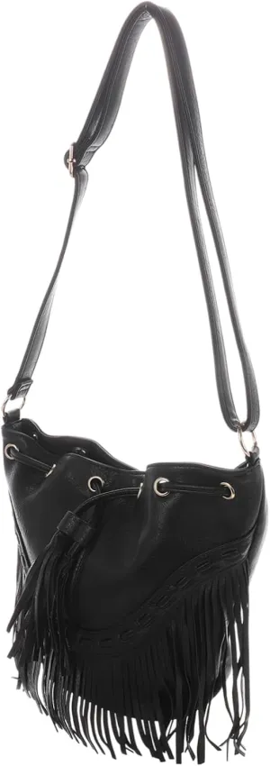 NOLITOY Fashionable Tassel Bucket Bag for Women Shoulder or Crossbody Classic Summer Purse