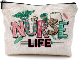 Nurse Makeup Bags,Nurse Gifts for Women,Nurse Cosmetic Bags With Zipper,Nurse Gifts for Nursing Student,Student Nurse Gifts(F style)