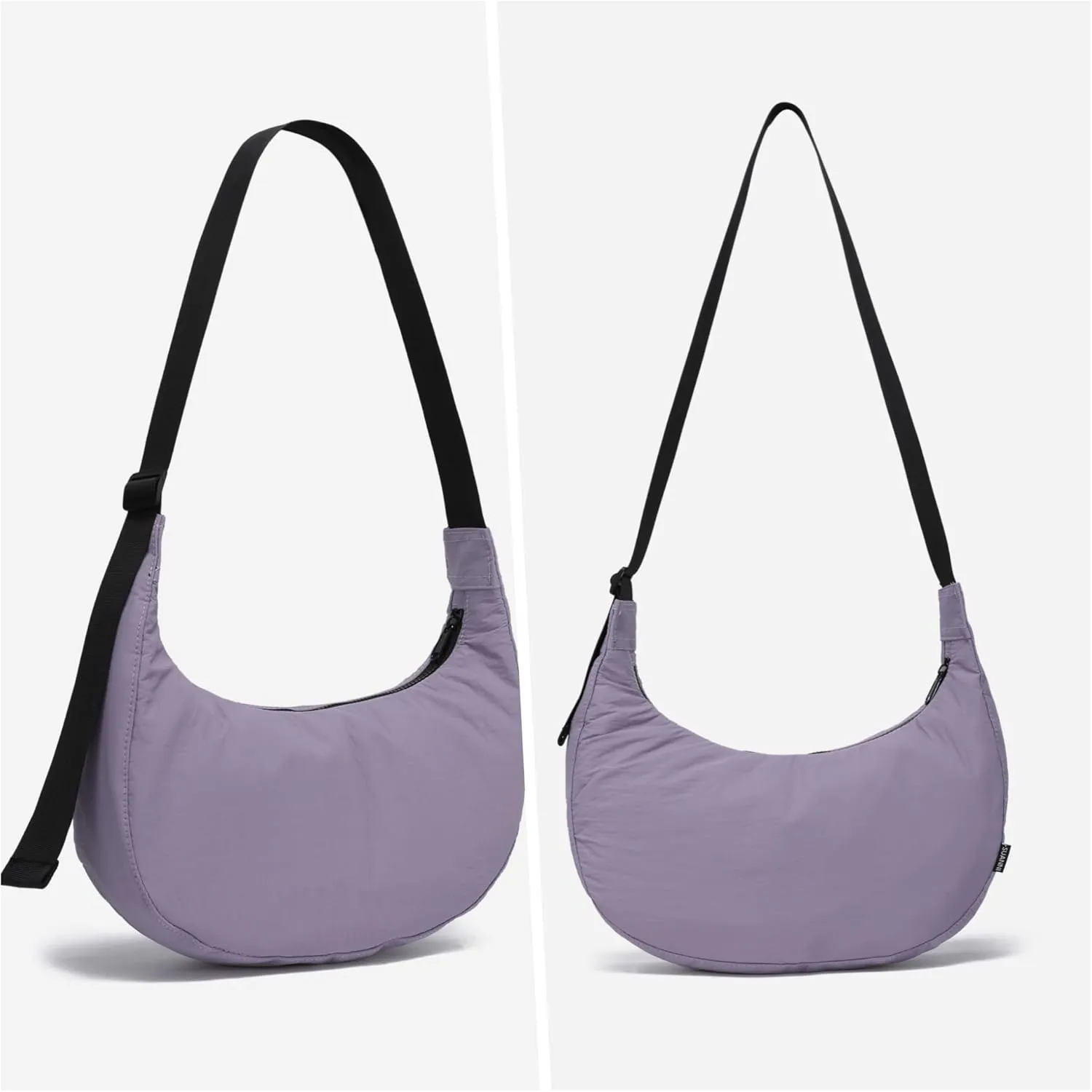 Nylon Crescent Crossbody Bags for Women,Shoulder Casual Dumpling Purse