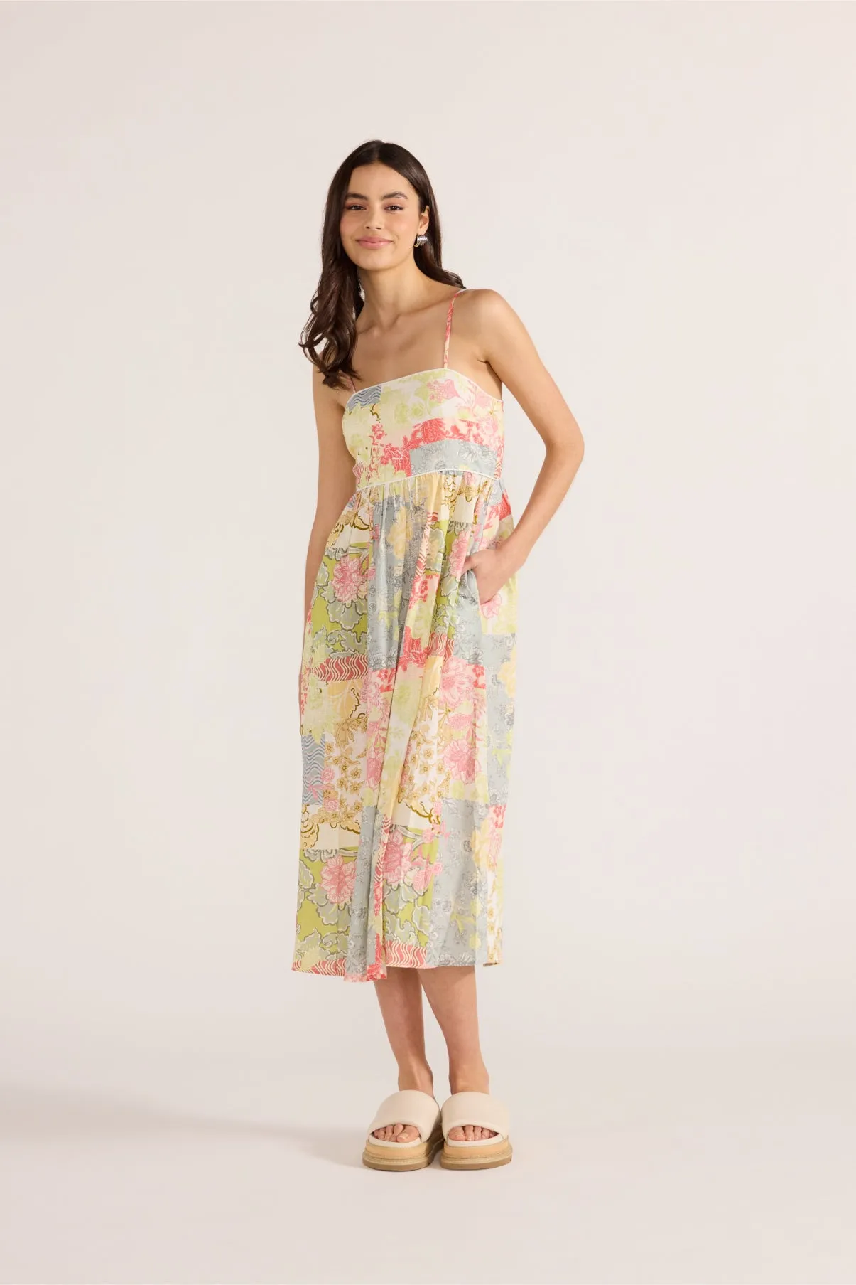 Patchwork Midi Dress