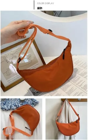 Portable Casual Hobos Chest Bag Cute Purse Canvas Crossbody Bags for Women