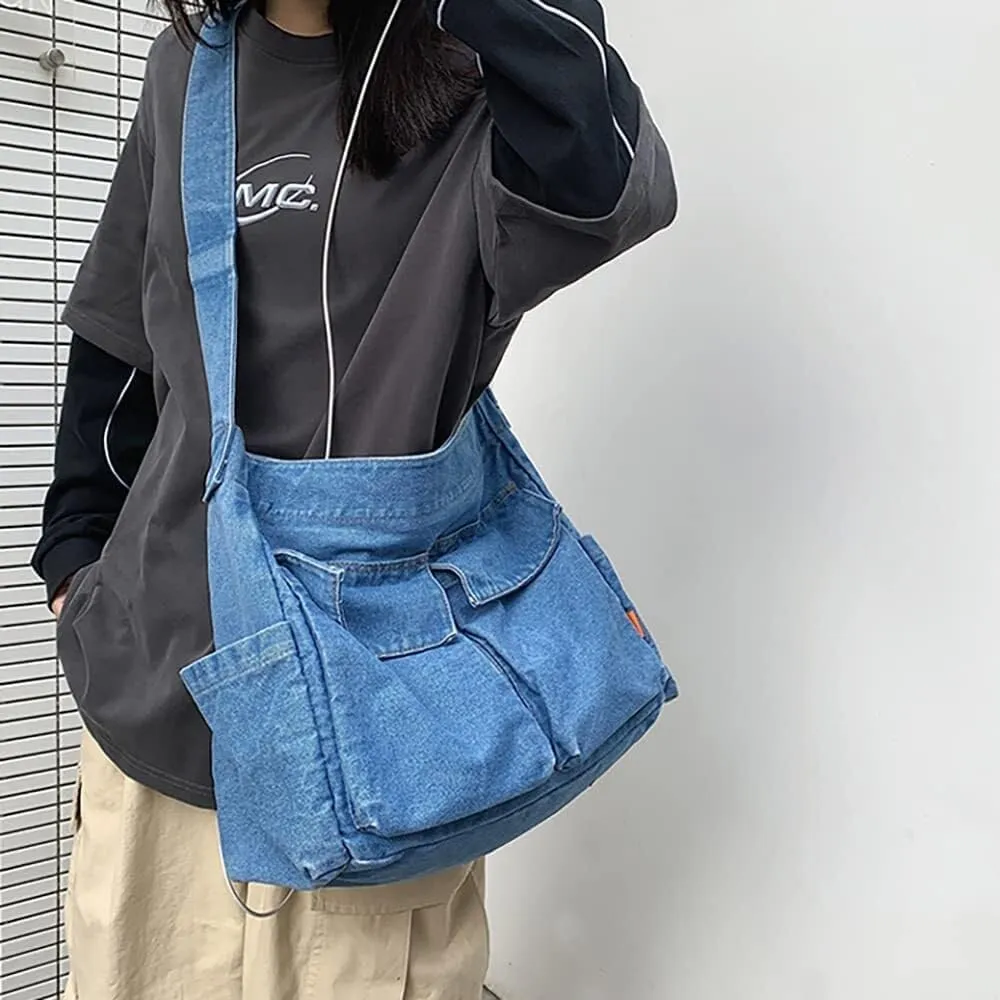 Purse Canvas Sling Bag Aesthetic Tote Large Handbags Fairy Grunge Hipster Hobo Boho Hippie Crossbody Bag
