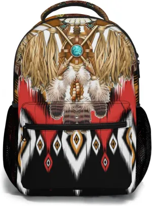 Retro Native American Backpack Indian Print Bookbag for Wome Men Computer Backpacks Book Bag Travel Daypack