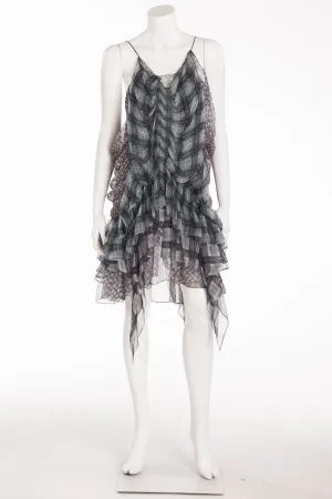 Roberto Cavalli - Printed Chiffon Spaghetti Strap Dress - IT 42