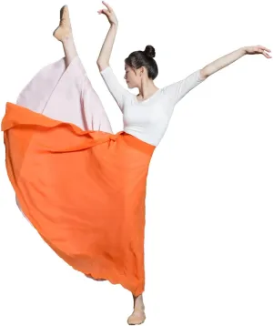 ROYAL SMEELA Women's Lyrical Dance Wrap Skirt - Flowy Maxi Skirts for Ballerina, Modern Contemporary Dance