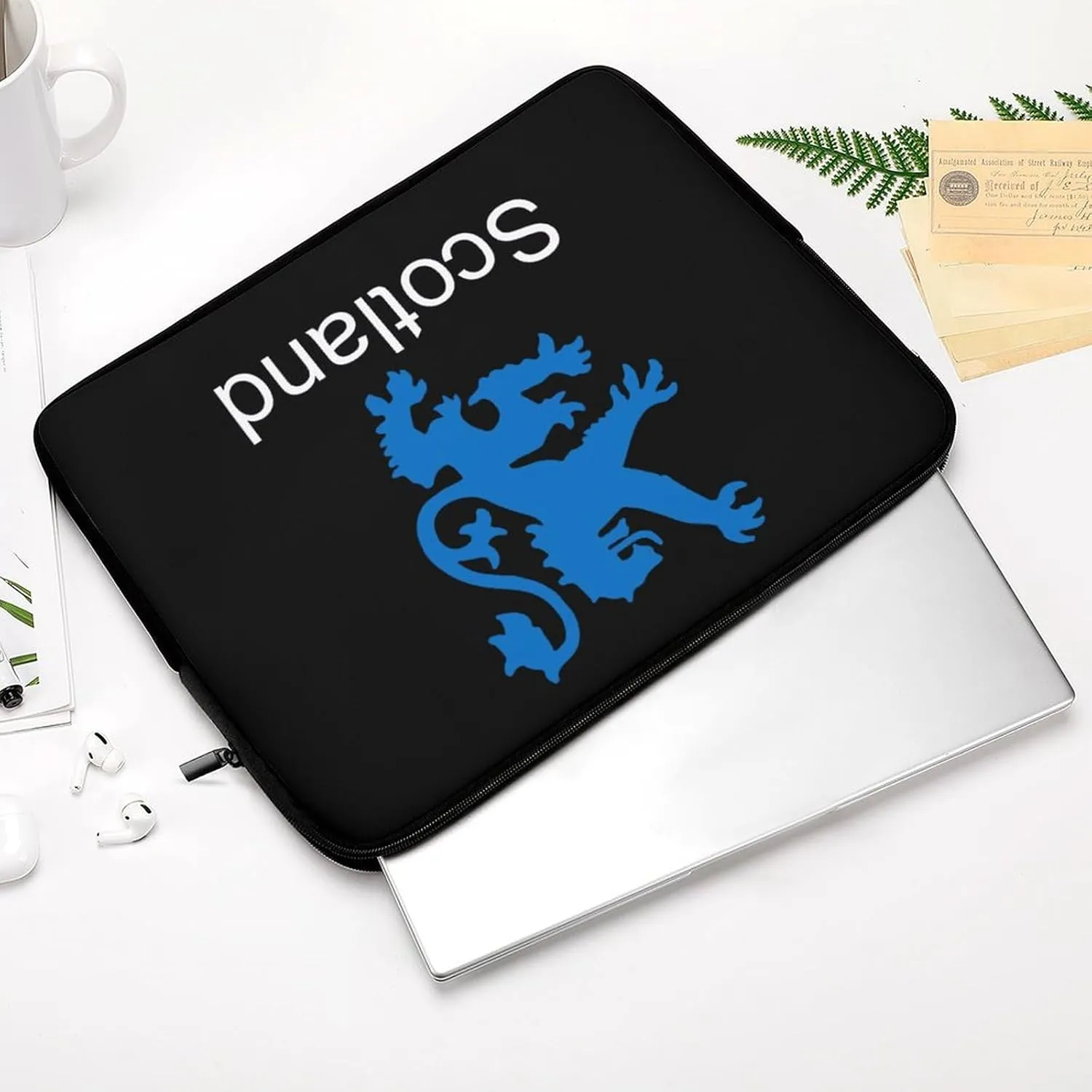 Scotland Lion Personalized Laptop Bag Business Casual Laptop Cases Slim Computer Bag Briefcase