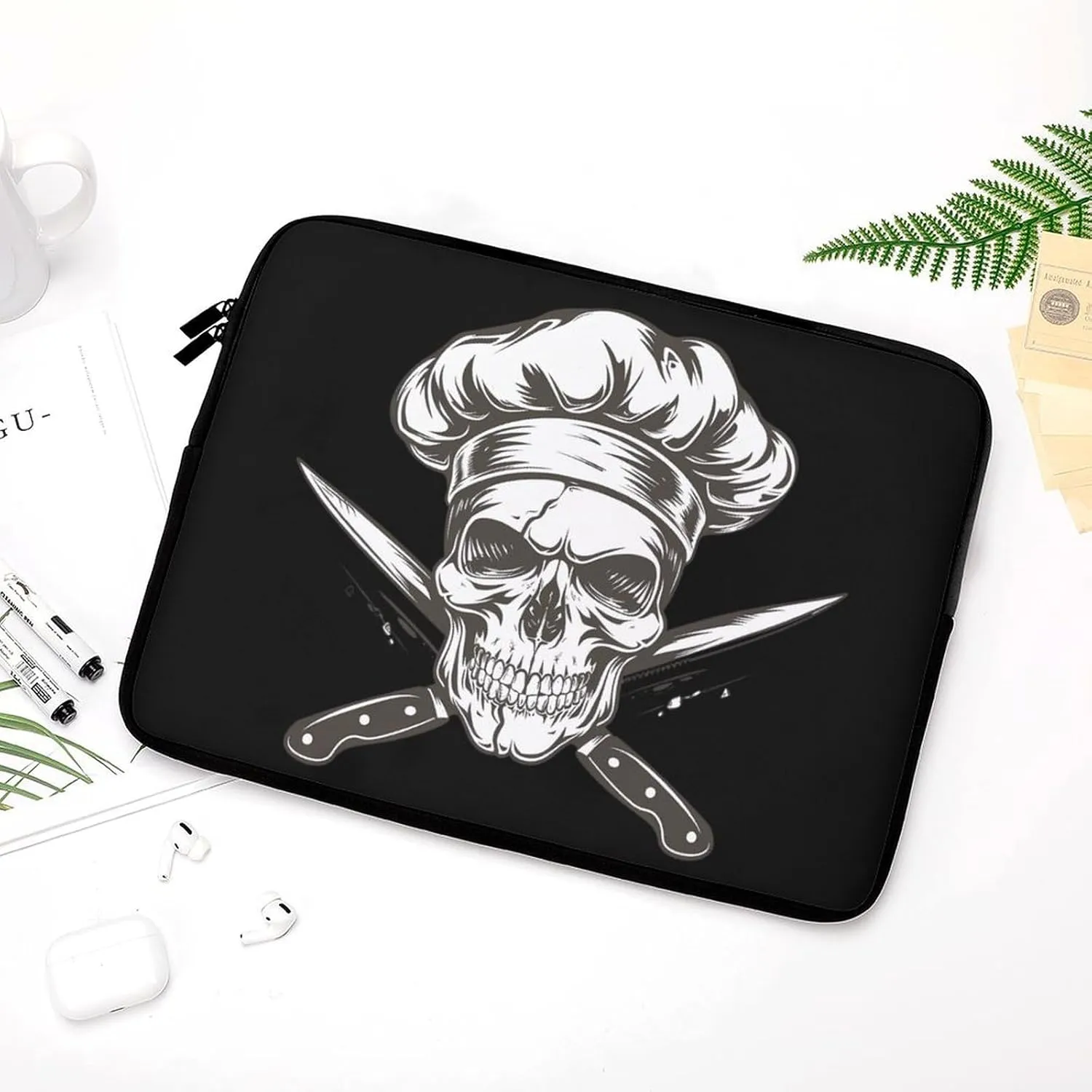 Skull Chef Gangster Personalized Laptop Bag Business Casual Laptop Cases Slim Computer Bag Briefcase