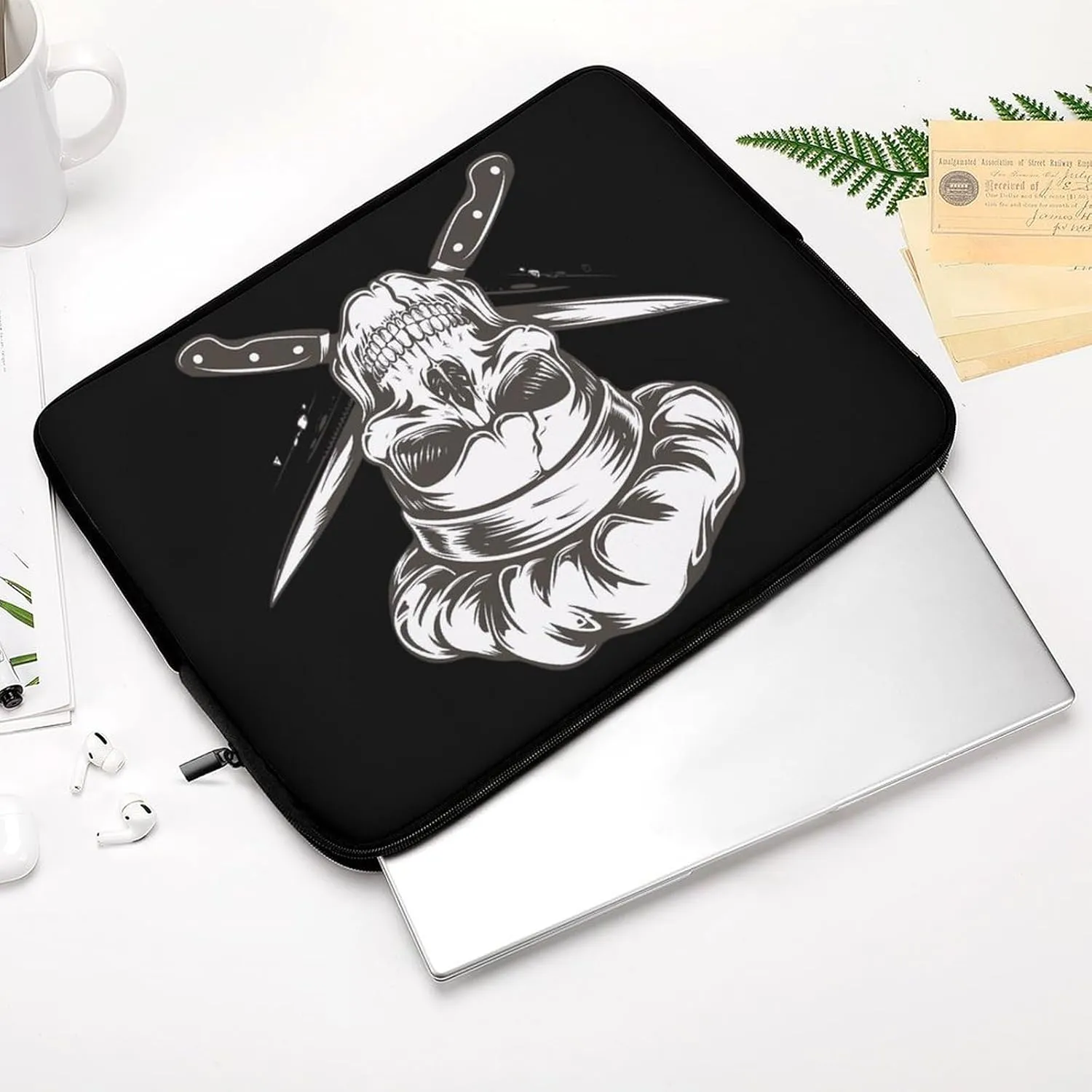 Skull Chef Gangster Personalized Laptop Bag Business Casual Laptop Cases Slim Computer Bag Briefcase