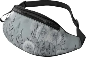 Sport Waist Bag For Men Women Dandelion Flower Gray Fanny Pack Casual Bum Bags Hiking Running Belt Bags