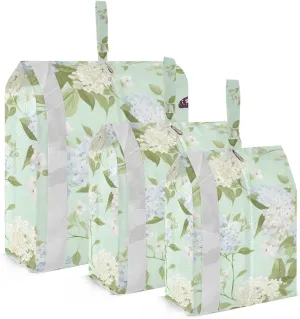 SPRIPORT Green Classic Floral 3 Set Compression Packing Cubes for Travel Lightweight Luggage Organizer Bags for Carry on Suitcase Travel Cubes for Man Woman Vacation Clothes