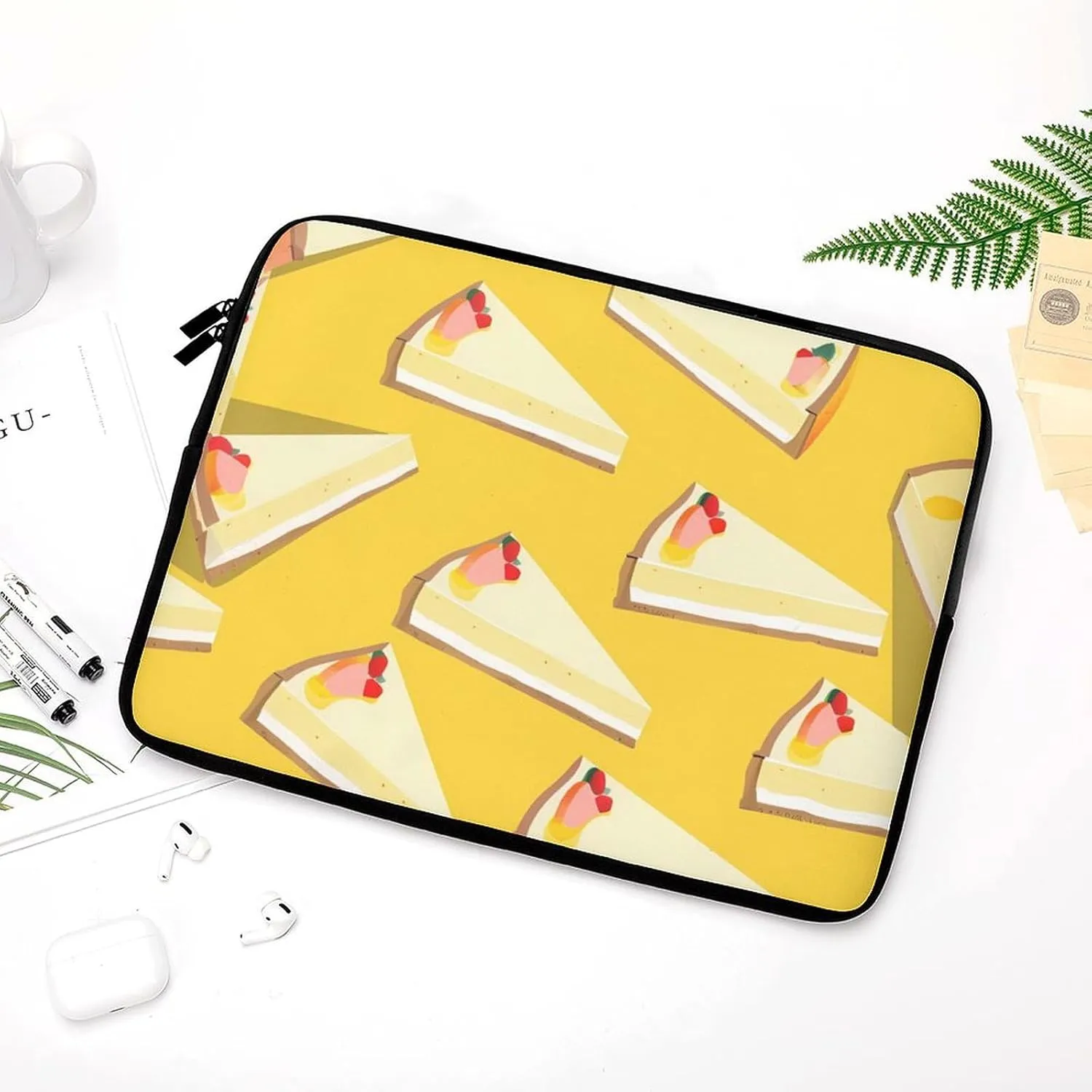 Sweat Cheesecake Lover Personalized Laptop Bag Business Casual Laptop Cases Slim Computer Bag Briefcase