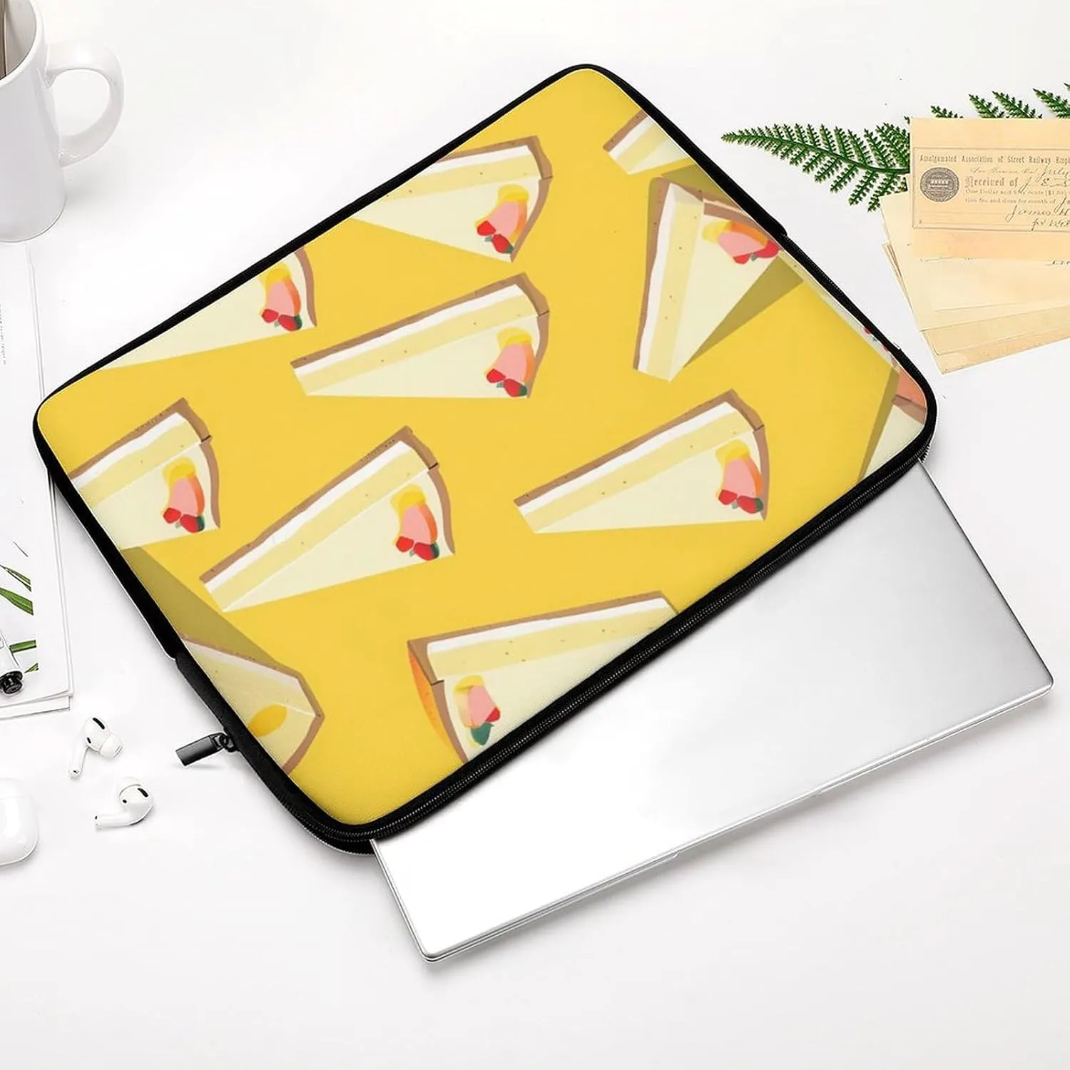 Sweat Cheesecake Lover Personalized Laptop Bag Business Casual Laptop Cases Slim Computer Bag Briefcase