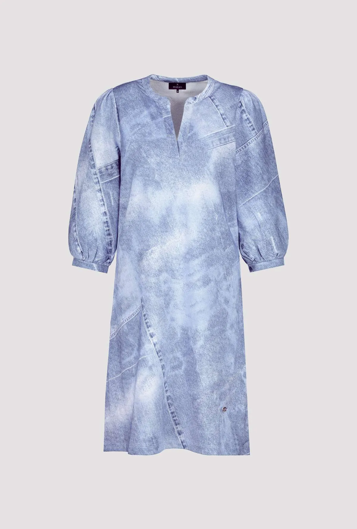 T-Shirt Dress  | Indigo Denim Pattern