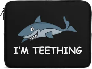Teething Shark Personalized Laptop Bag Business Casual Laptop Case Slim Computer Bag Briefcase
