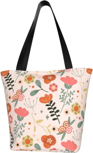 Tote Bag For Women Shoulder Bags Casual Shopping Cloth Reusable Handbags Heavy Duty For Beach Groceries Books Gym Work Travel