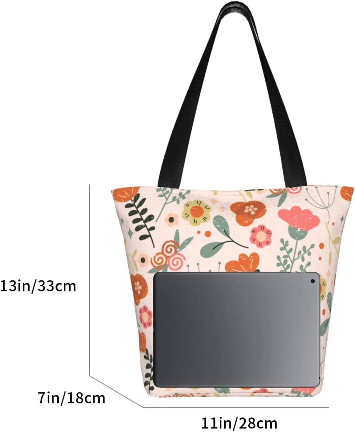 Tote Bag For Women Shoulder Bags Casual Shopping Cloth Reusable Handbags Heavy Duty For Beach Groceries Books Gym Work Travel