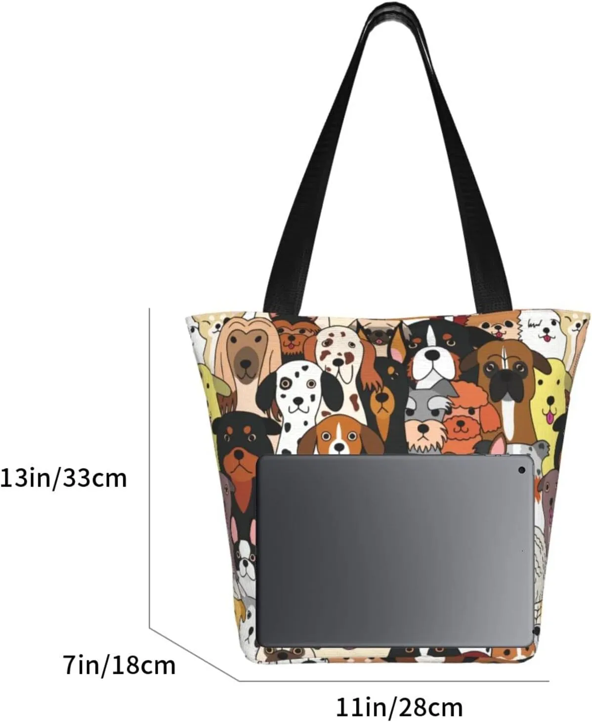Tote Bag For Women Shoulder Bags Casual Shopping Cloth Reusable Handbags Heavy Duty For Beach Groceries Books Gym Work Travel