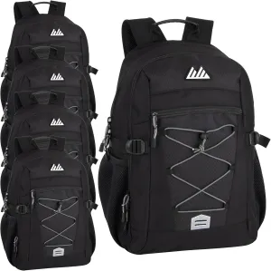 Trail maker 24 Pack Wholesale Dual Compartment Laptop Backpack Bulk Backpacks for Adults Homeless Nonprofit
