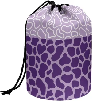 Travel Toiletry Bag for Women Portable Cosmetic Bag Drawstring Makeup Bag Organizer, Cute Makeup Organizer Bag,Toiletries Bag Women Purple