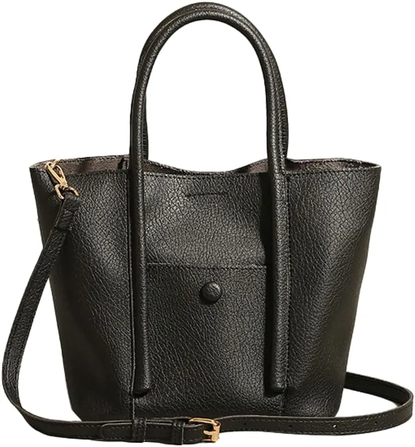 Trendy Tote Bag Women 2025 Large Vegan Shoulder Crossbody Bags Satchel Top Handle Purses Classic Bucket Handbags