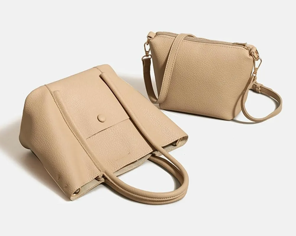 Trendy Tote Bag Women 2025 Large Vegan Shoulder Crossbody Bags Satchel Top Handle Purses Classic Bucket Handbags