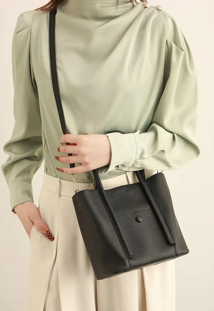 Trendy Tote Bag Women 2025 Large Vegan Shoulder Crossbody Bags Satchel Top Handle Purses Classic Bucket Handbags