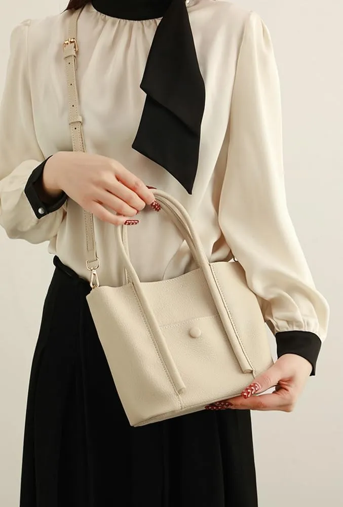 Trendy Tote Bag Women 2025 Large Vegan Shoulder Crossbody Bags Satchel Top Handle Purses Classic Bucket Handbags