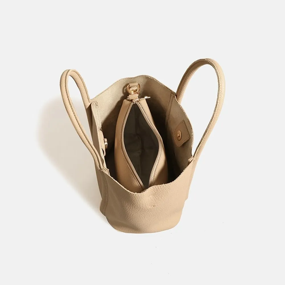 Trendy Tote Bag Women 2025 Large Vegan Shoulder Crossbody Bags Satchel Top Handle Purses Classic Bucket Handbags